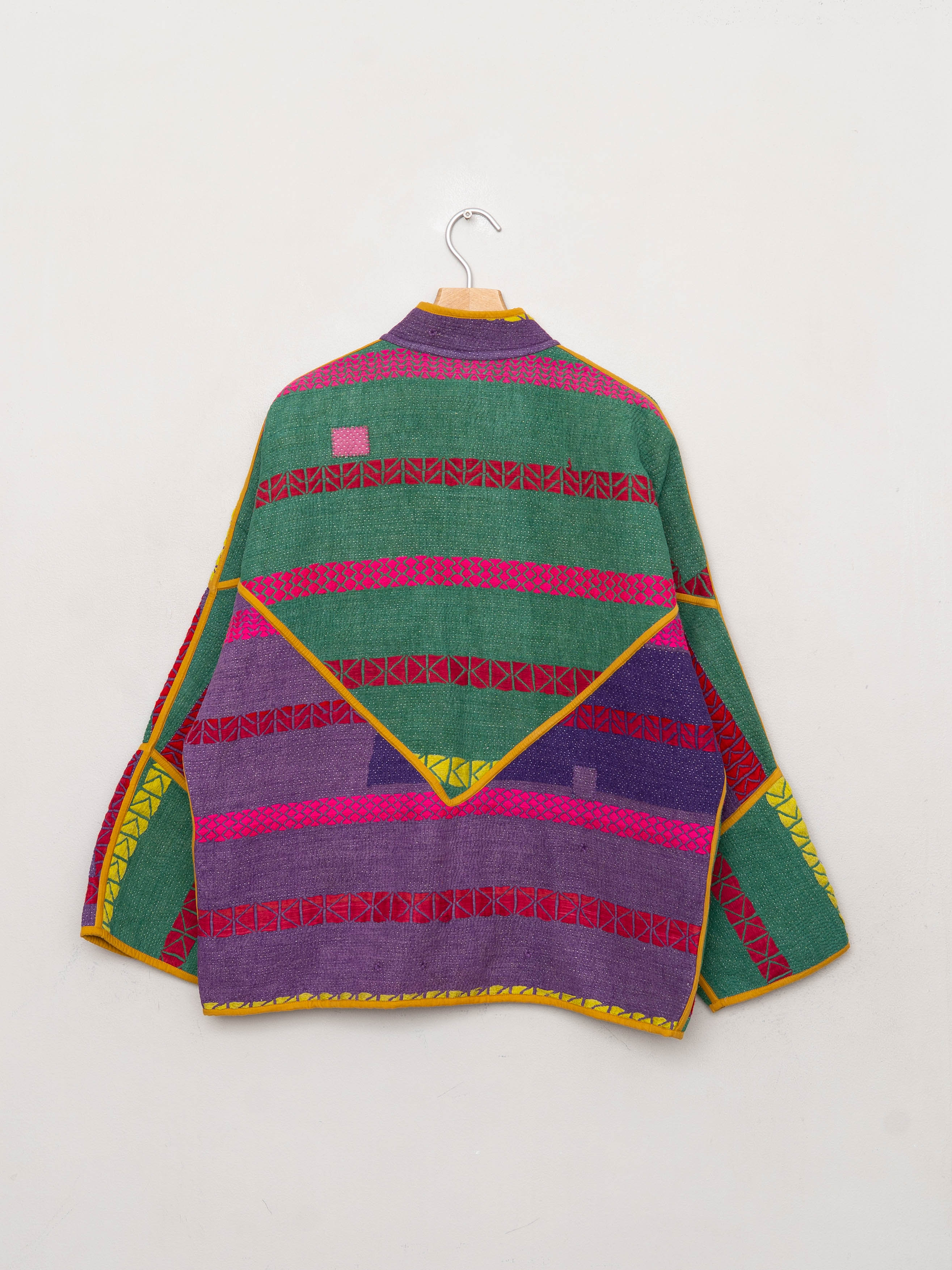 The Ladhiya Quilted Patchwork Kantha Jacket