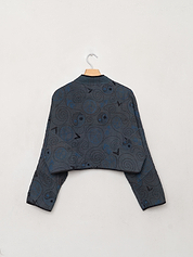The Kaira Cropped Suzani Quilted Kantha Jacket