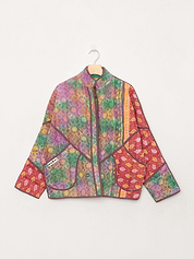 The Ladhiya Petite Quilted Patchwork Kantha Jacket