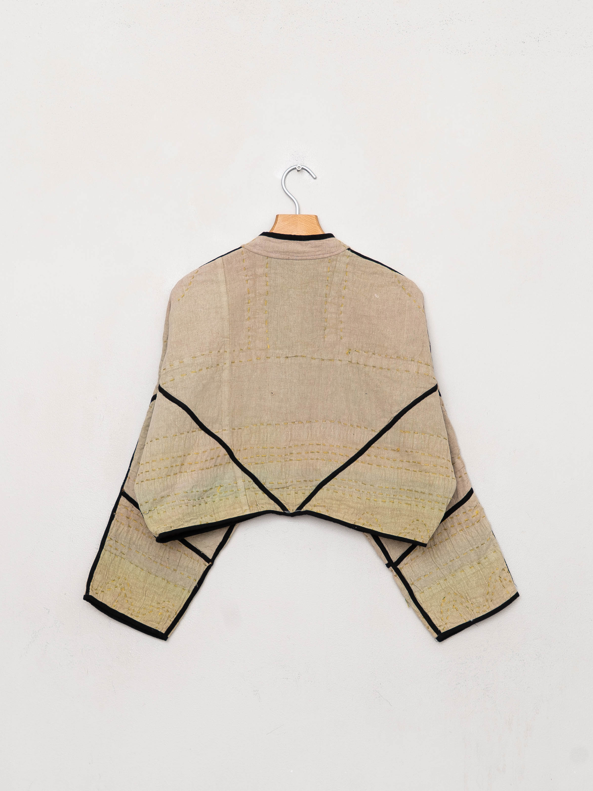 The Kaira Cropped Suzani Cut Out Kantha Jacket