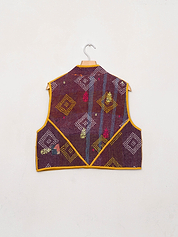 The Kaira Quilted Patchwork Kantha Vest