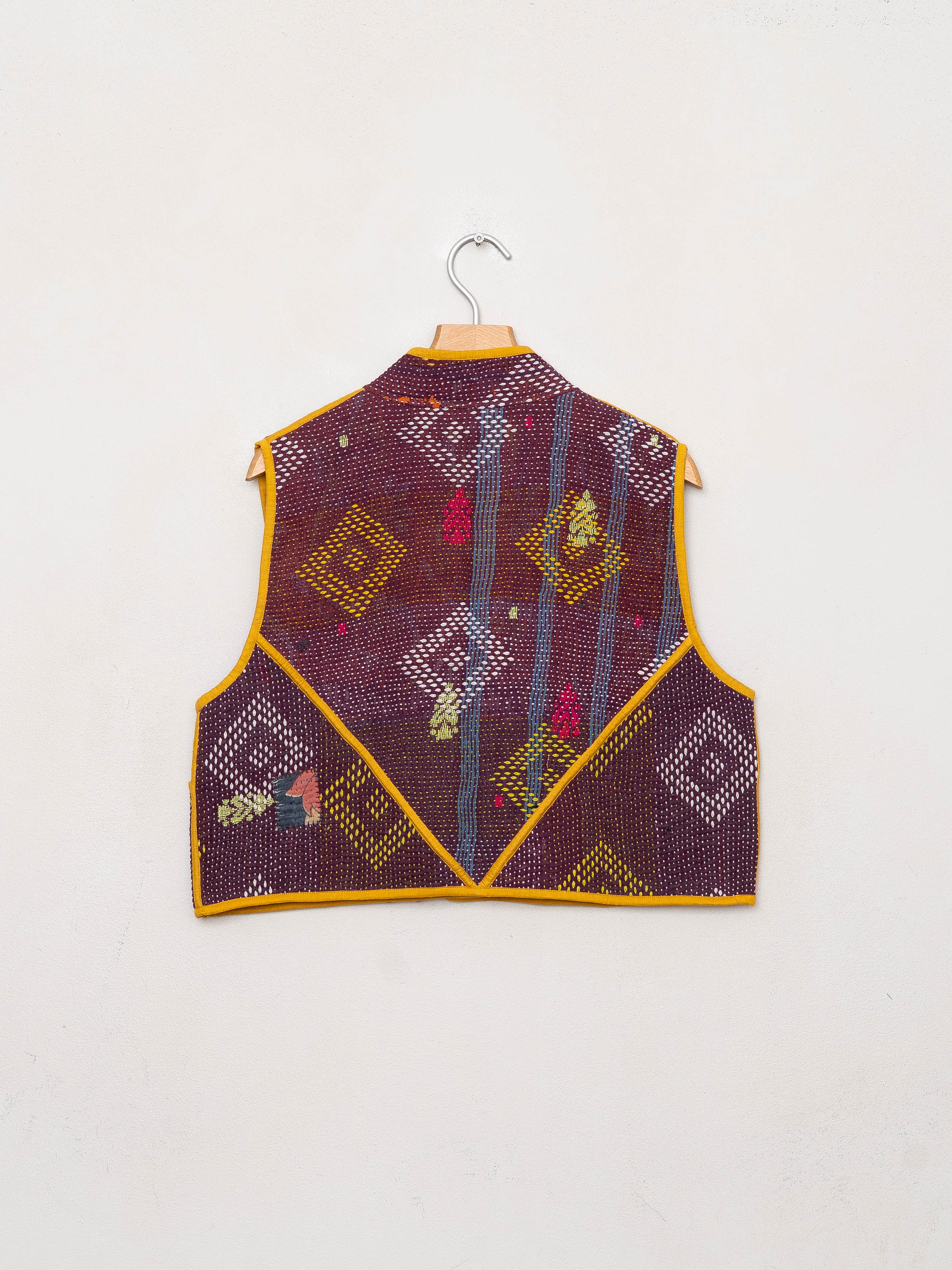 The Kaira Quilted Patchwork Kantha Vest