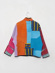 The Ladhiya Petite Quilted Patchwork Kantha Jacket