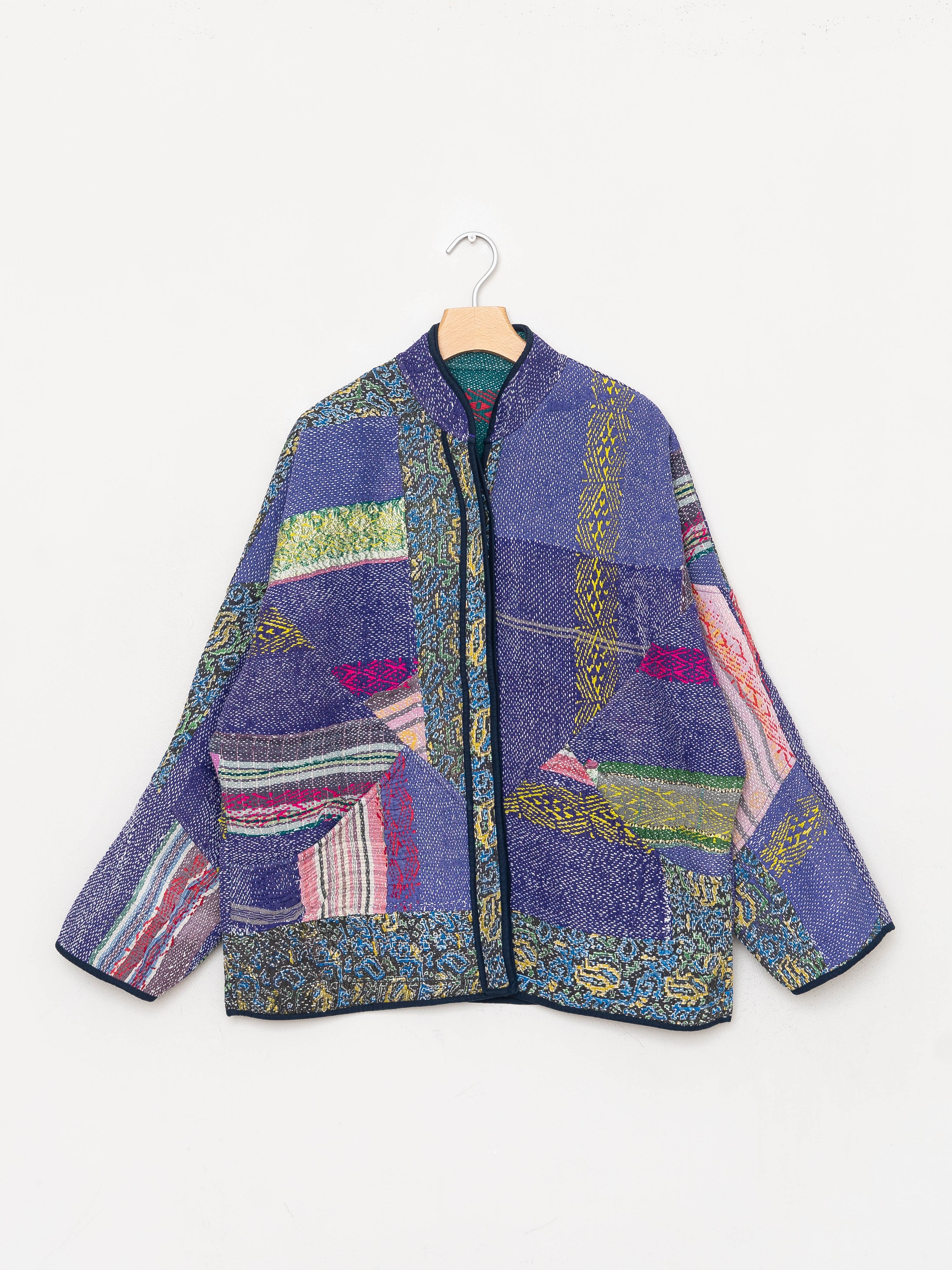 The Ladhiya Quilted Patchwork Kantha Jacket
