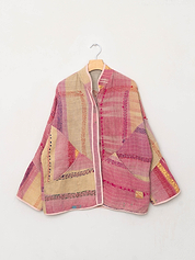 The Ladhiya Quilted Patchwork Kantha Jacket