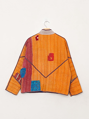 The Ladhiya Petite Quilted Patchwork Kantha Jacket