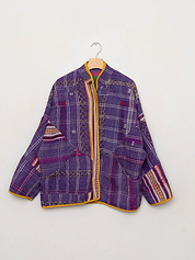 The Ladhiya Quilted Patchwork Kantha Jacket