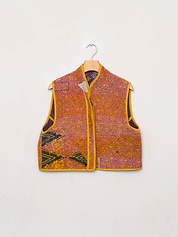 The Kaira Quilted Patchwork Kantha Vest