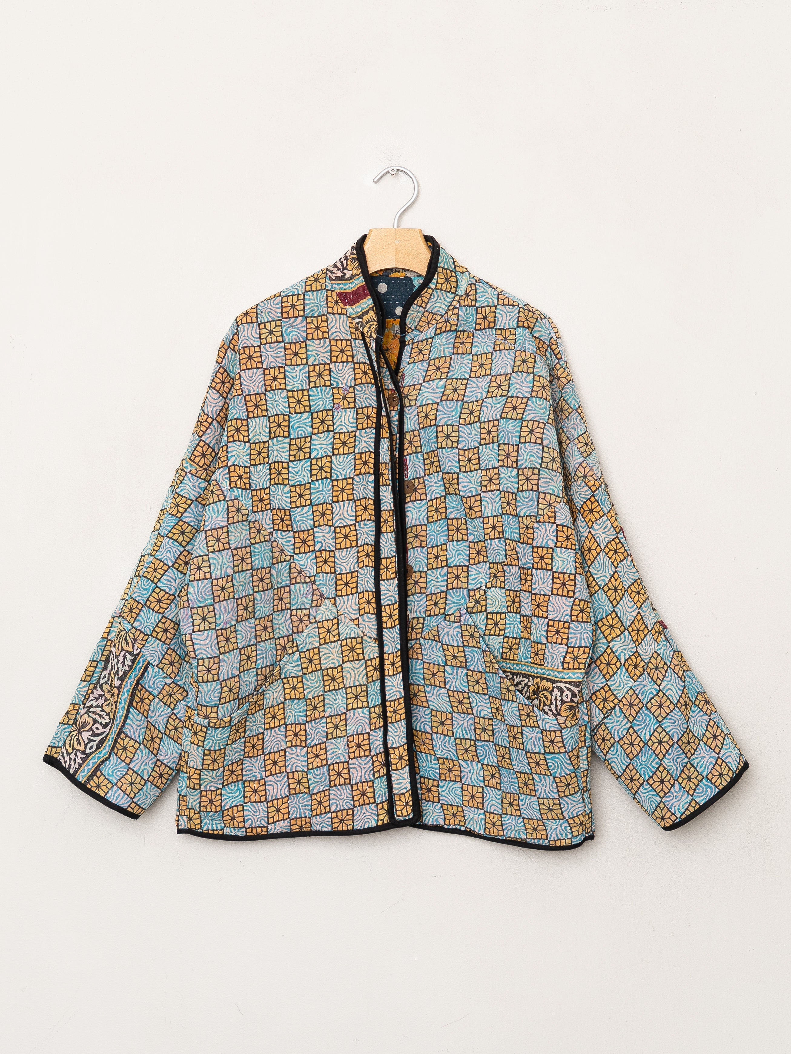 The Ladhiya Quilted Patchwork Kantha Jacket