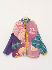 The Ladhiya Quilted Patchwork Kantha Jacket