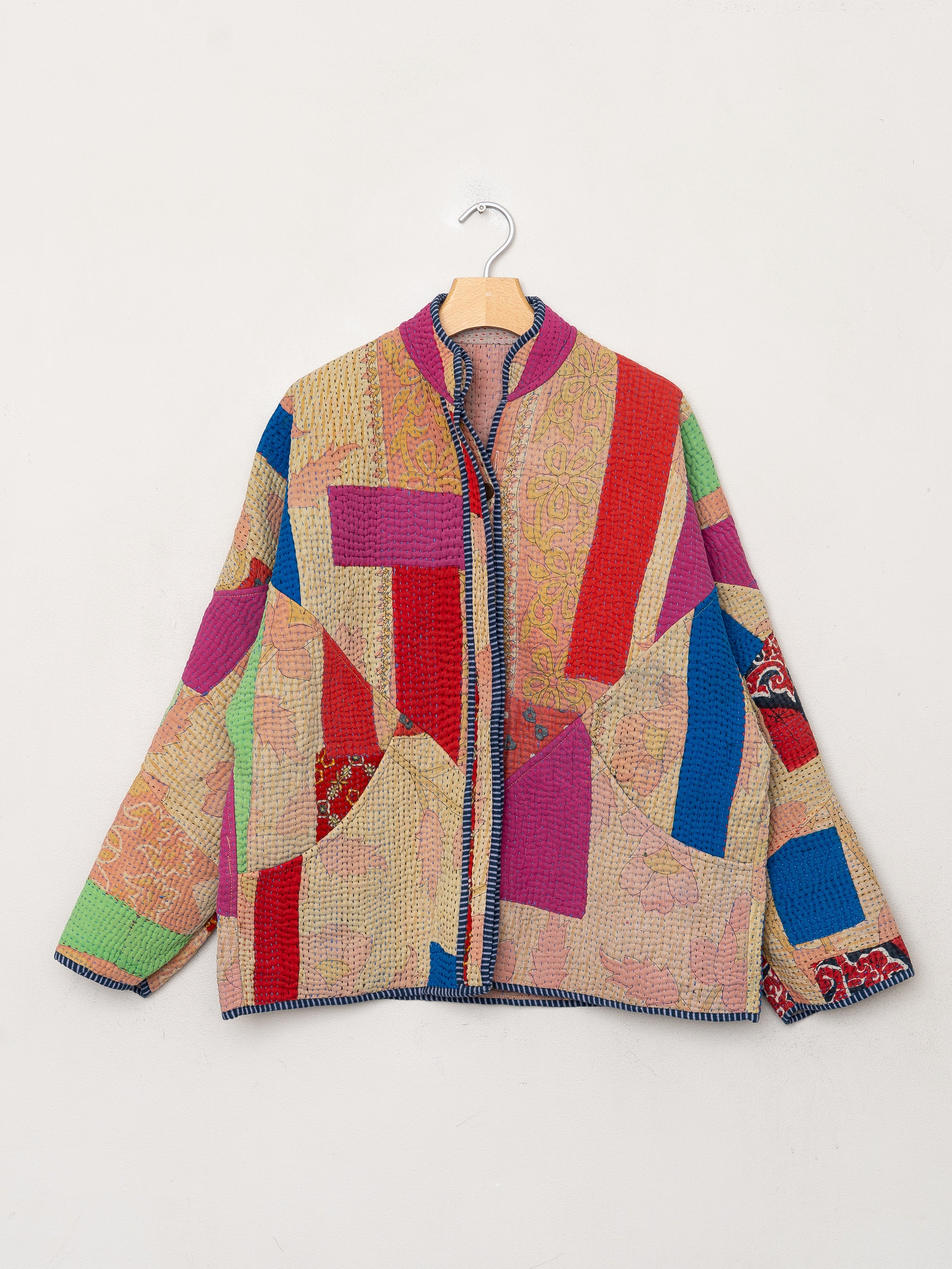 The Ladhiya Quilted Patchwork Kantha Jacket