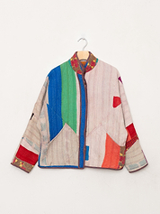 The Ladhiya Petite Quilted Patchwork Kantha Jacket