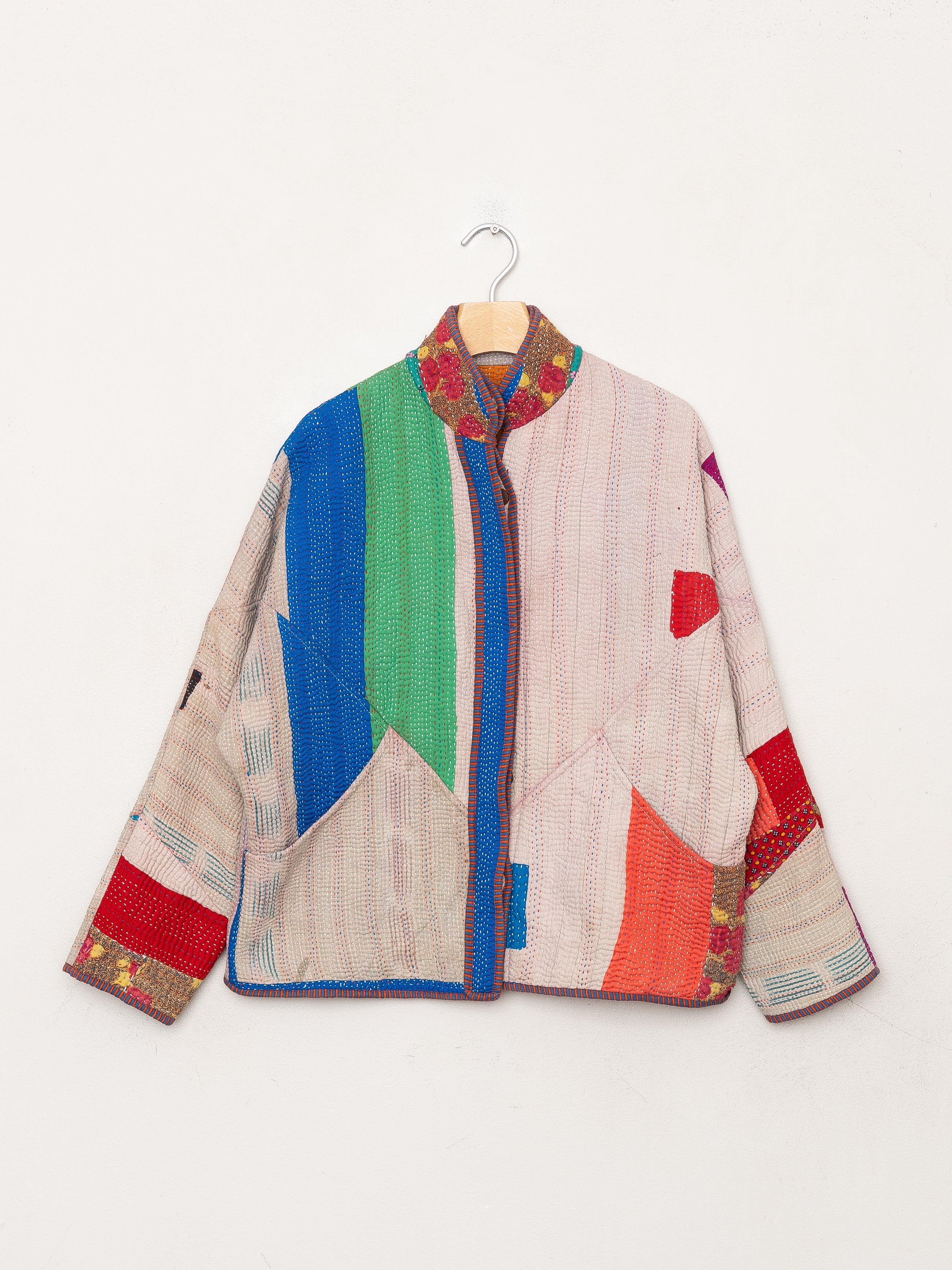 The Ladhiya Petite Quilted Patchwork Kantha Jacket