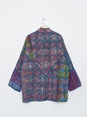 The Narmada Quilted Indigo Kantha Jacket