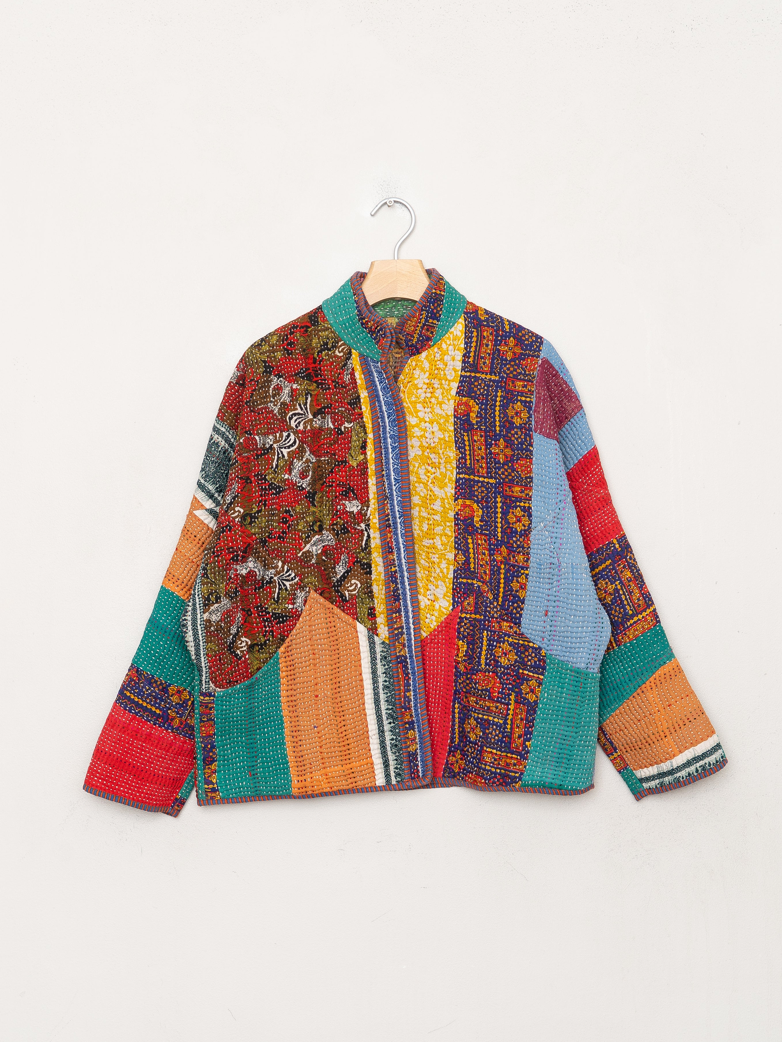 The Ladhiya Petite Quilted Patchwork Kantha Jacket