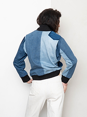 The Veda Denim Bomber Jacket - Small