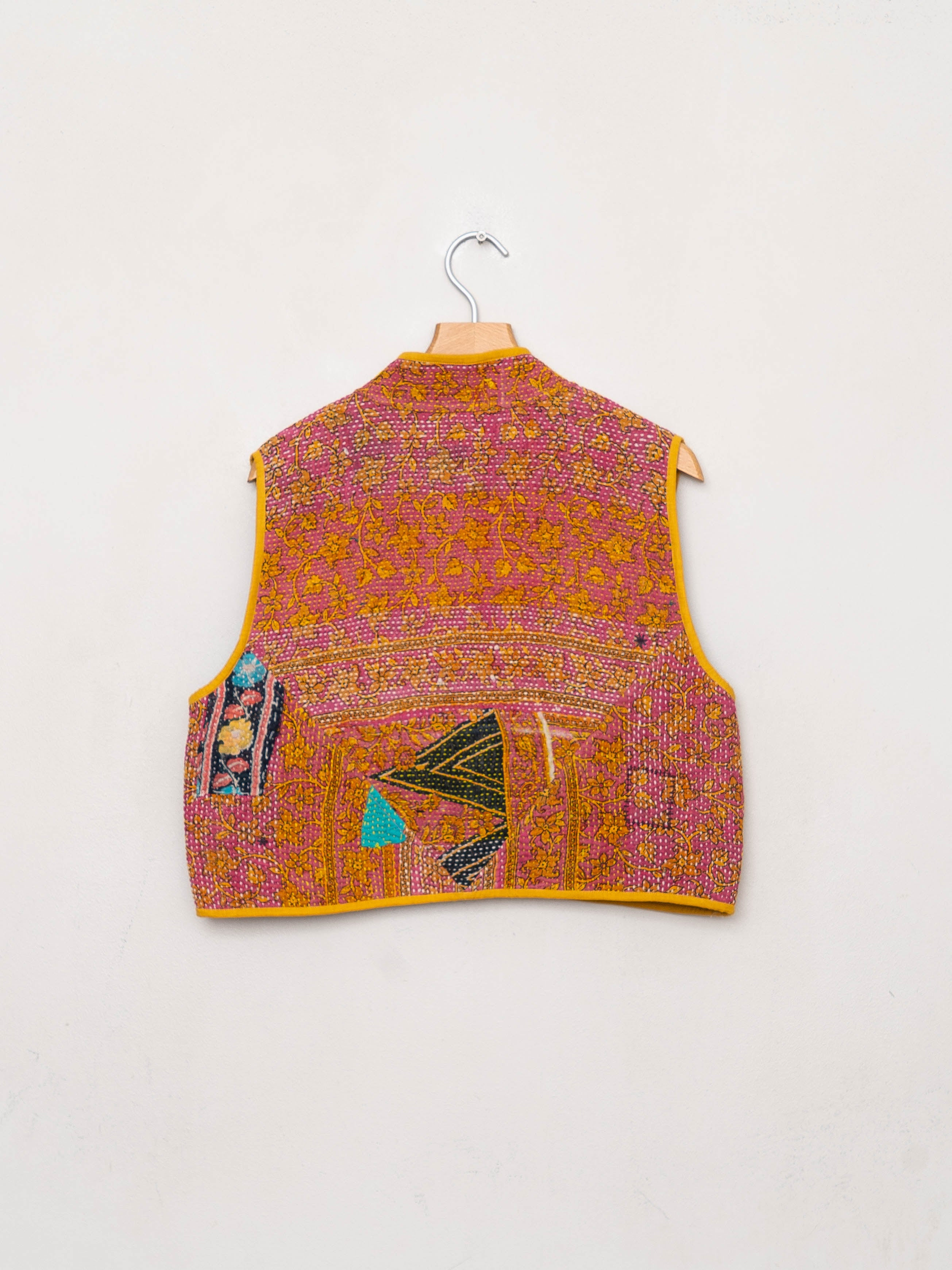 The Kaira Quilted Patchwork Kantha Vest
