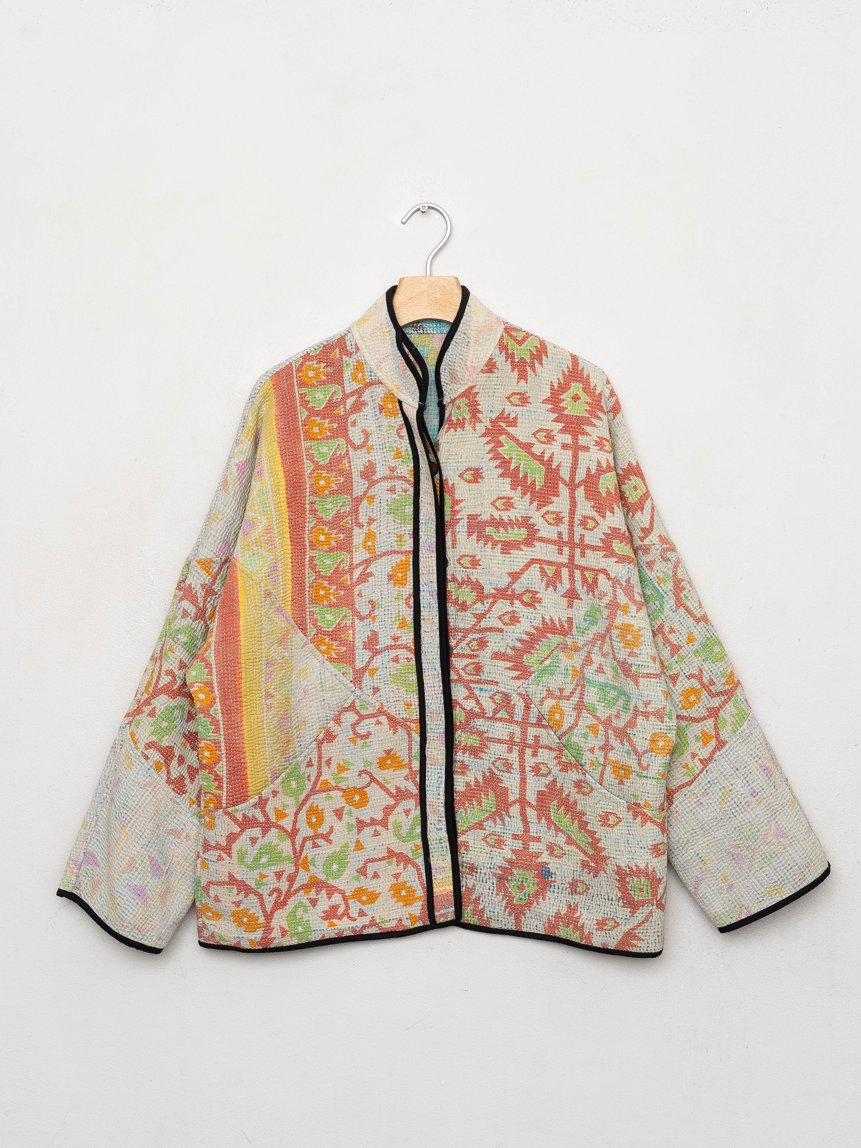 The Ladhiya Quilted Patchwork Kantha Jacket