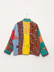 The Ladhiya Petite Quilted Patchwork Kantha Jacket
