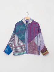 The Ladhiya Petite Quilted Patchwork Kantha Jacket