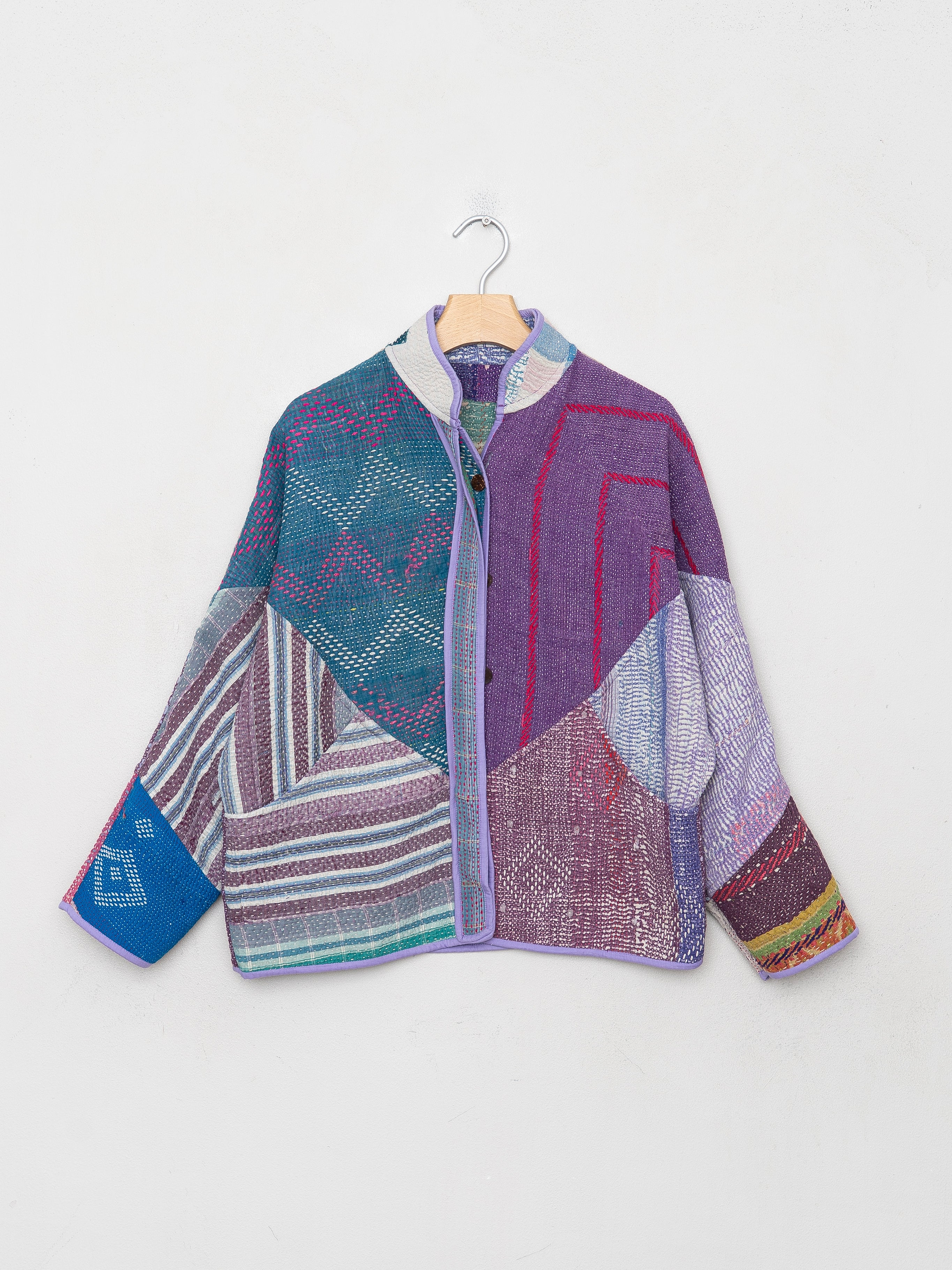 The Ladhiya Petite Quilted Patchwork Kantha Jacket