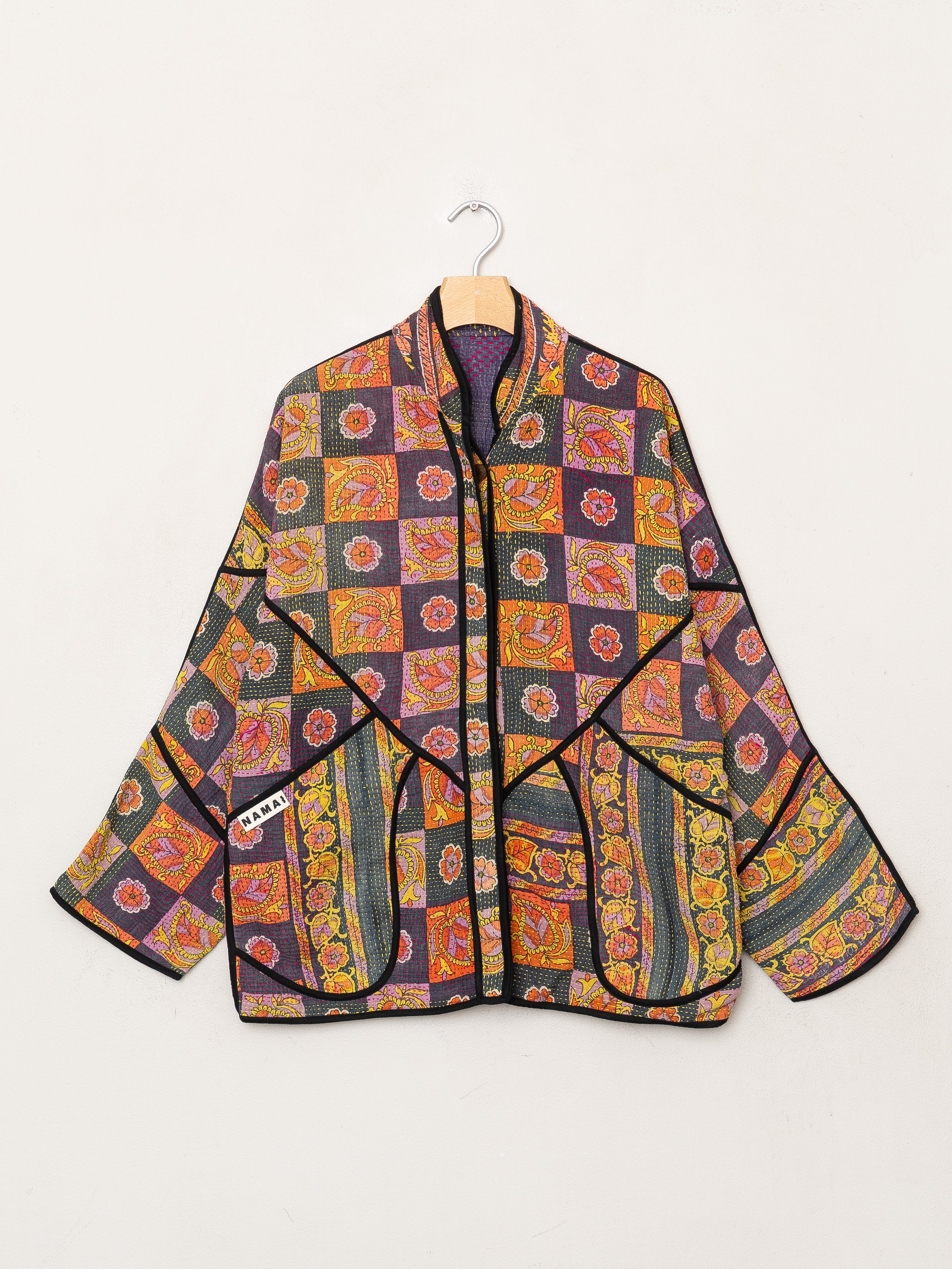 The Ladhiya Quilted Patchwork Kantha Jacket