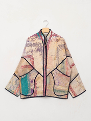 The Ladhiya Quilted Patchwork Kantha Jacket