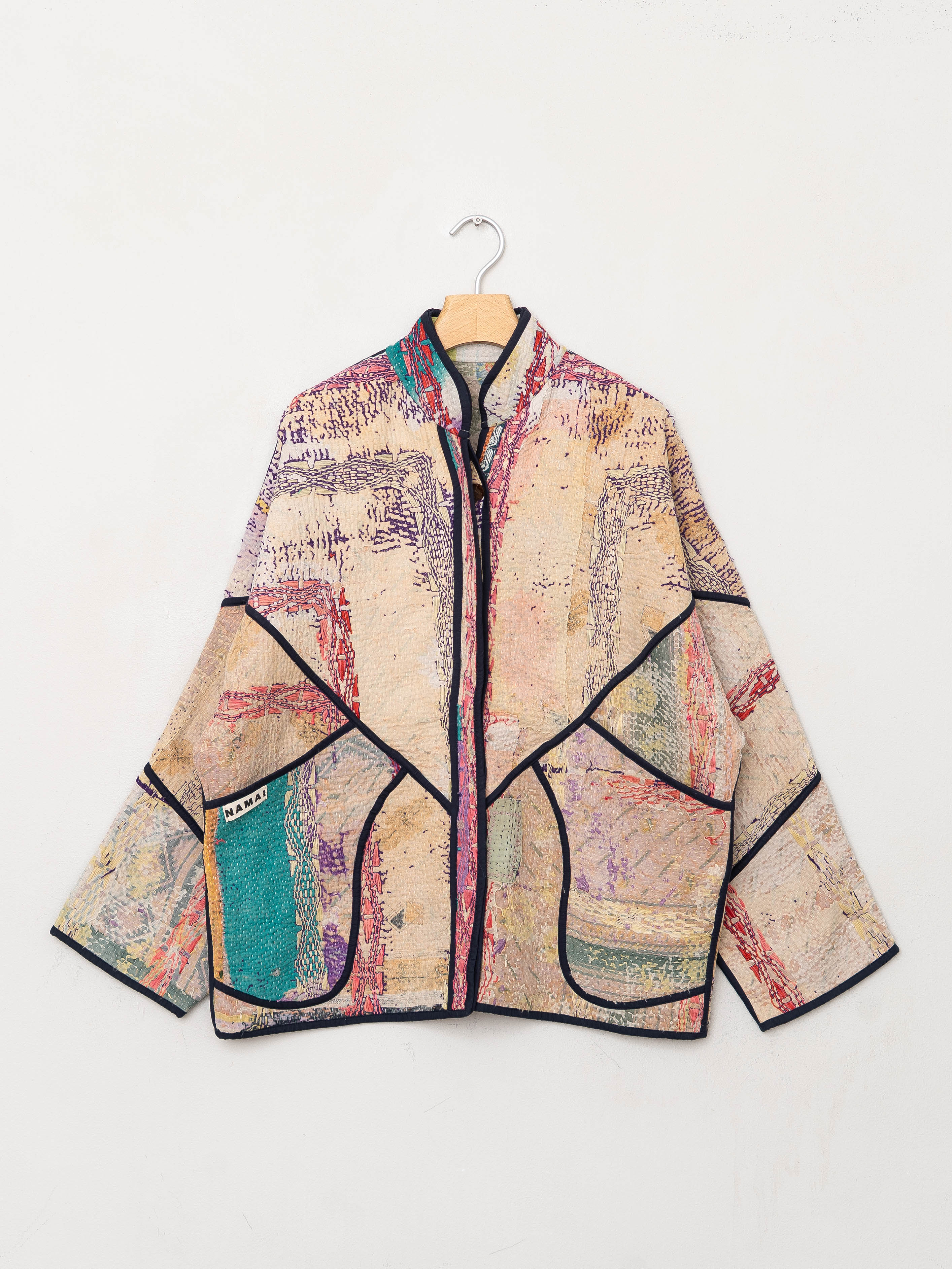 The Ladhiya Quilted Patchwork Kantha Jacket