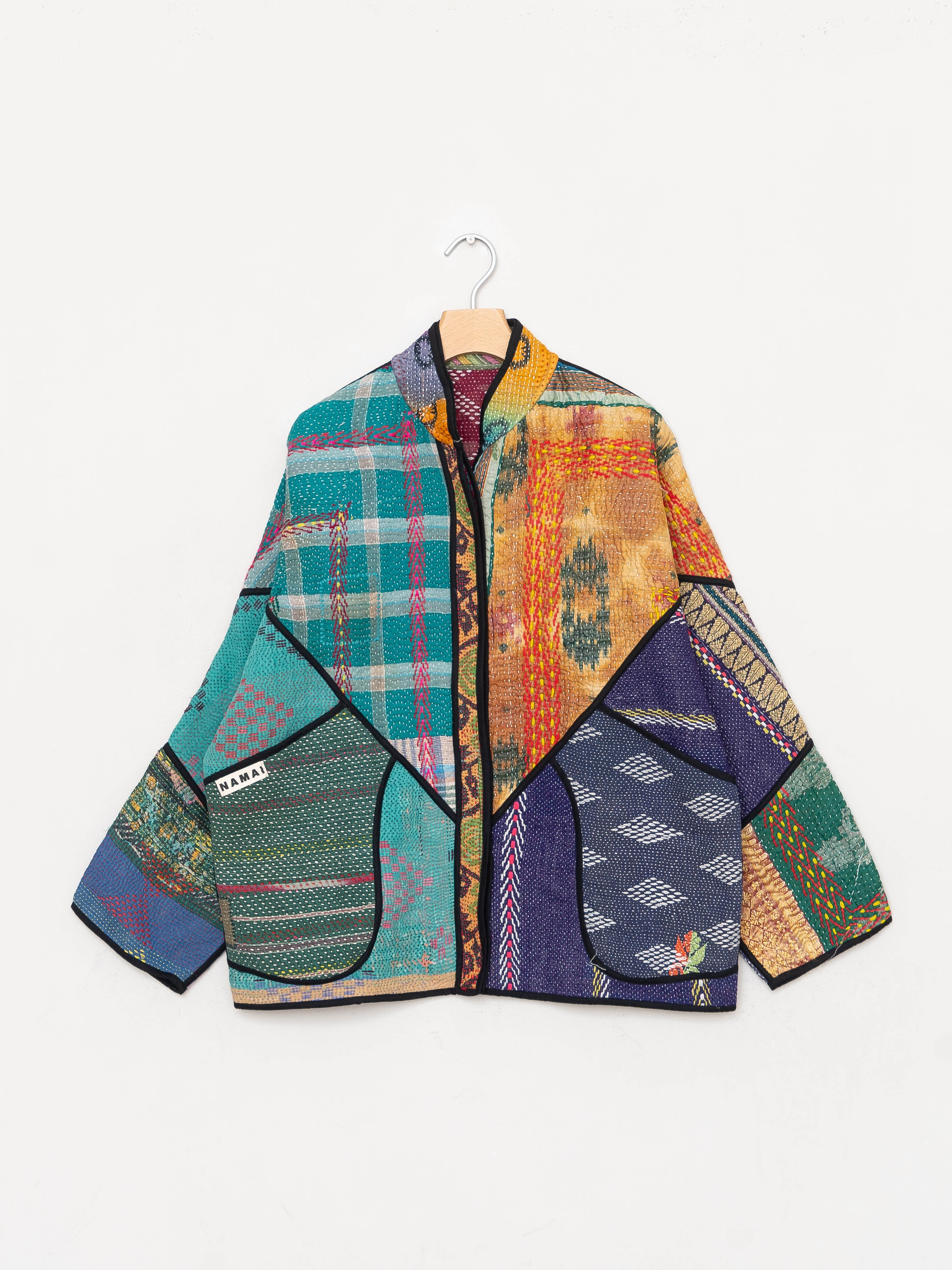 The Ladhiya Quilted Patchwork Kantha Jacket