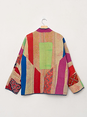 The Ladhiya Quilted Patchwork Kantha Jacket