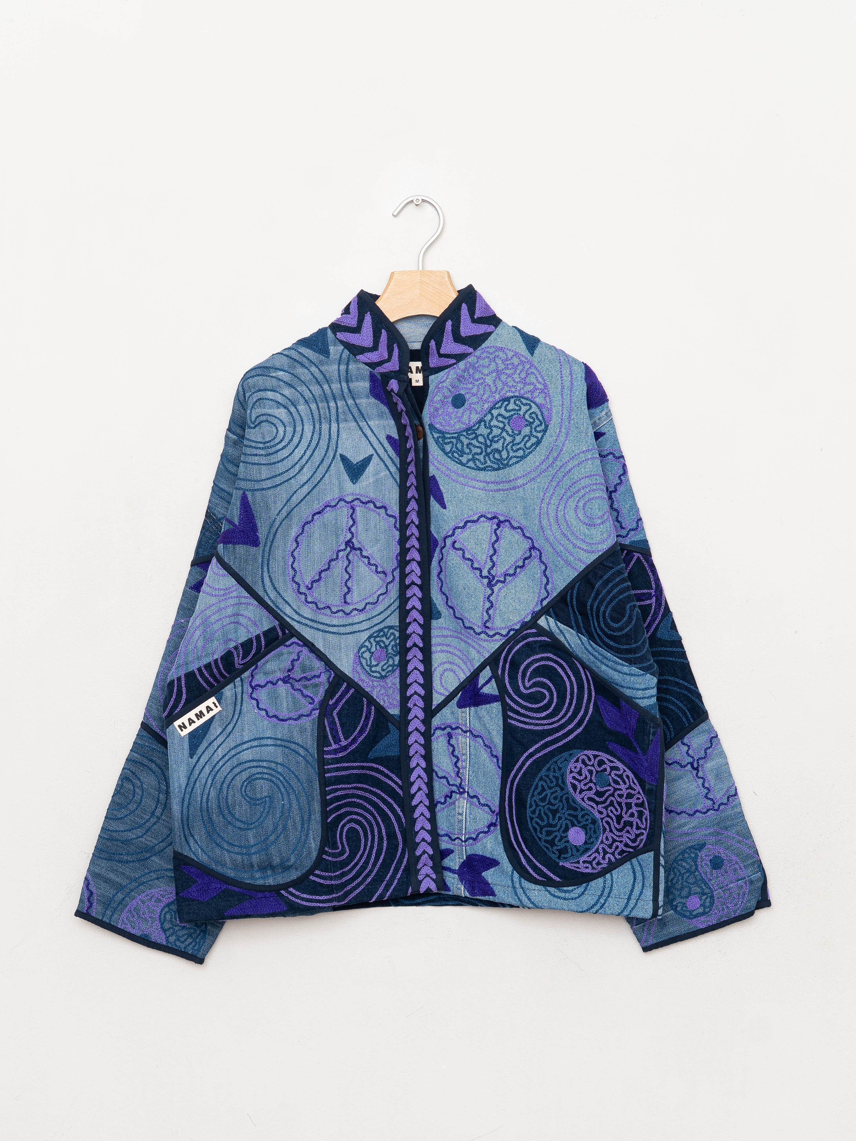 The Ladhiya Denim Suzani Jacket - Medium