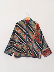 The Ladhiya Quilted Patchwork Kantha Jacket
