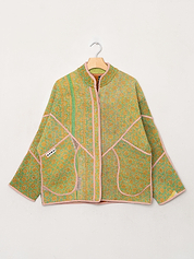 The Ladhiya Quilted Patchwork Kantha Jacket