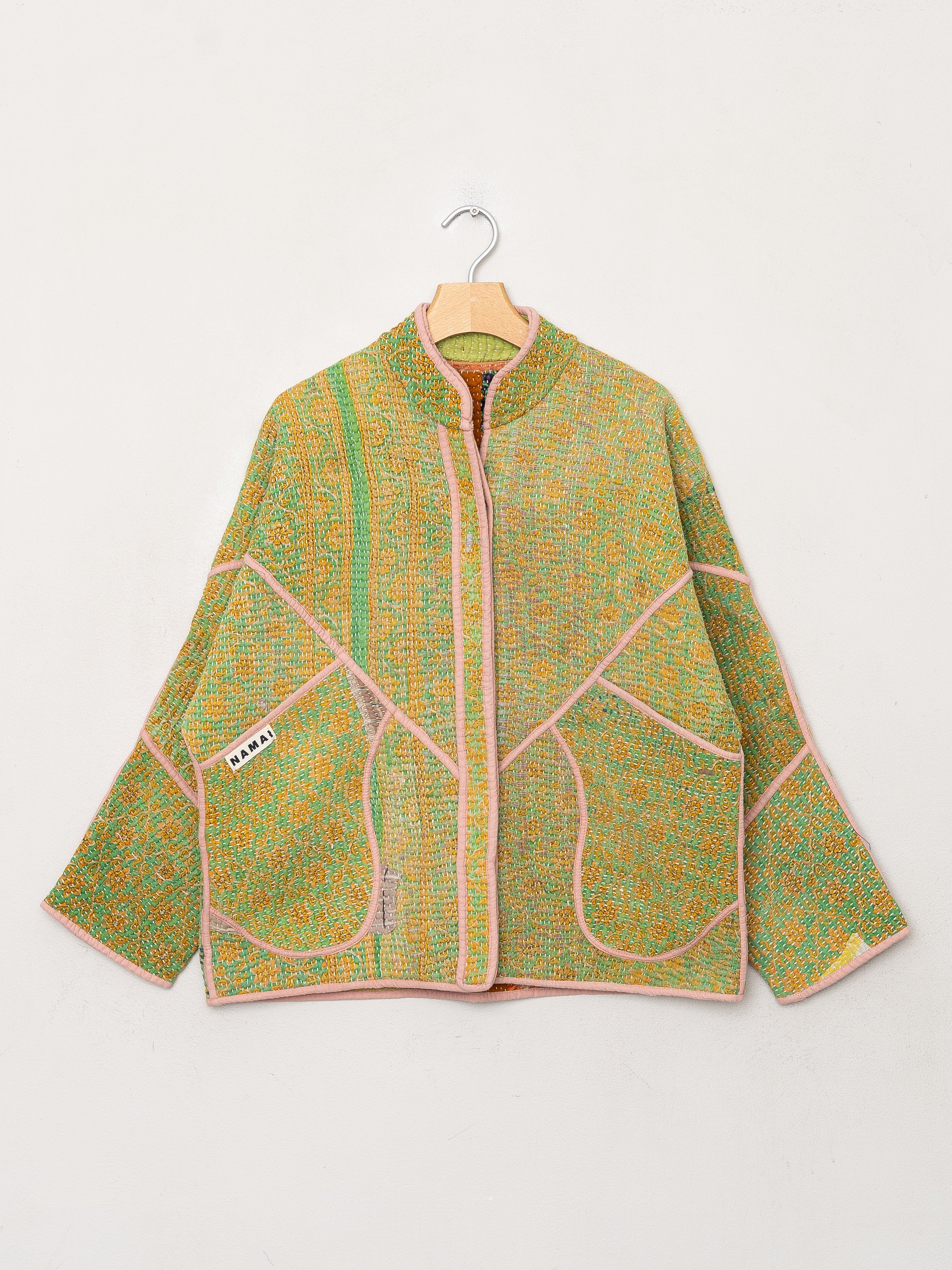 The Ladhiya Quilted Patchwork Kantha Jacket