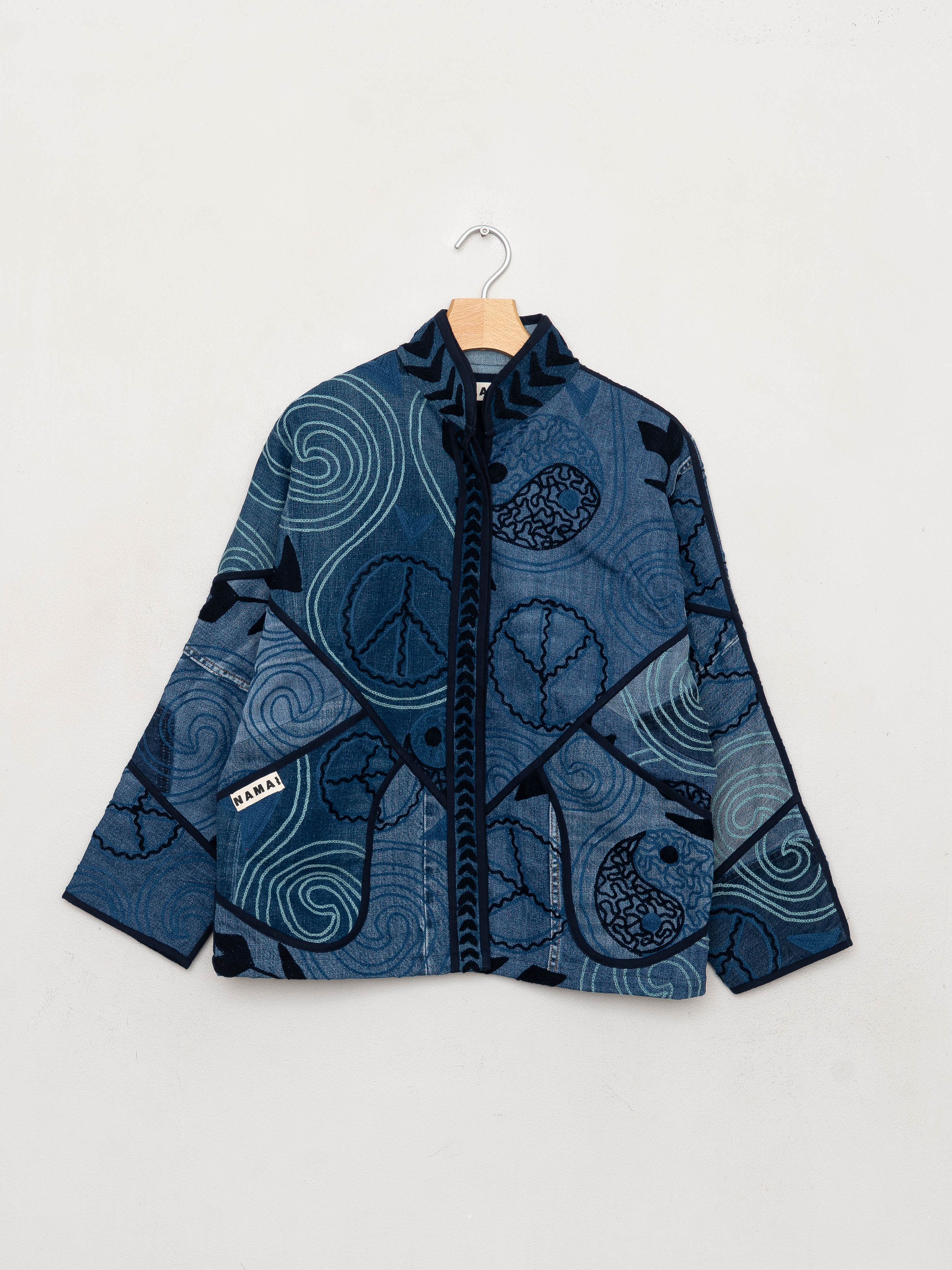 The Ladhiya Denim Suzani Jacket - Small