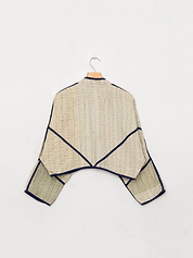 The Kaira Cropped Patchwork Ralli Quilt Jacket
