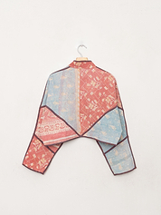 The Kaira Cropped Quilted Patchwork Kantha Jacket