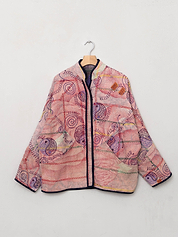 The Ladhiya Quilted Suzani Kantha Jacket