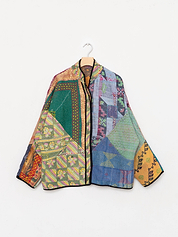 The Ladhiya Quilted Patchwork Kantha Jacket