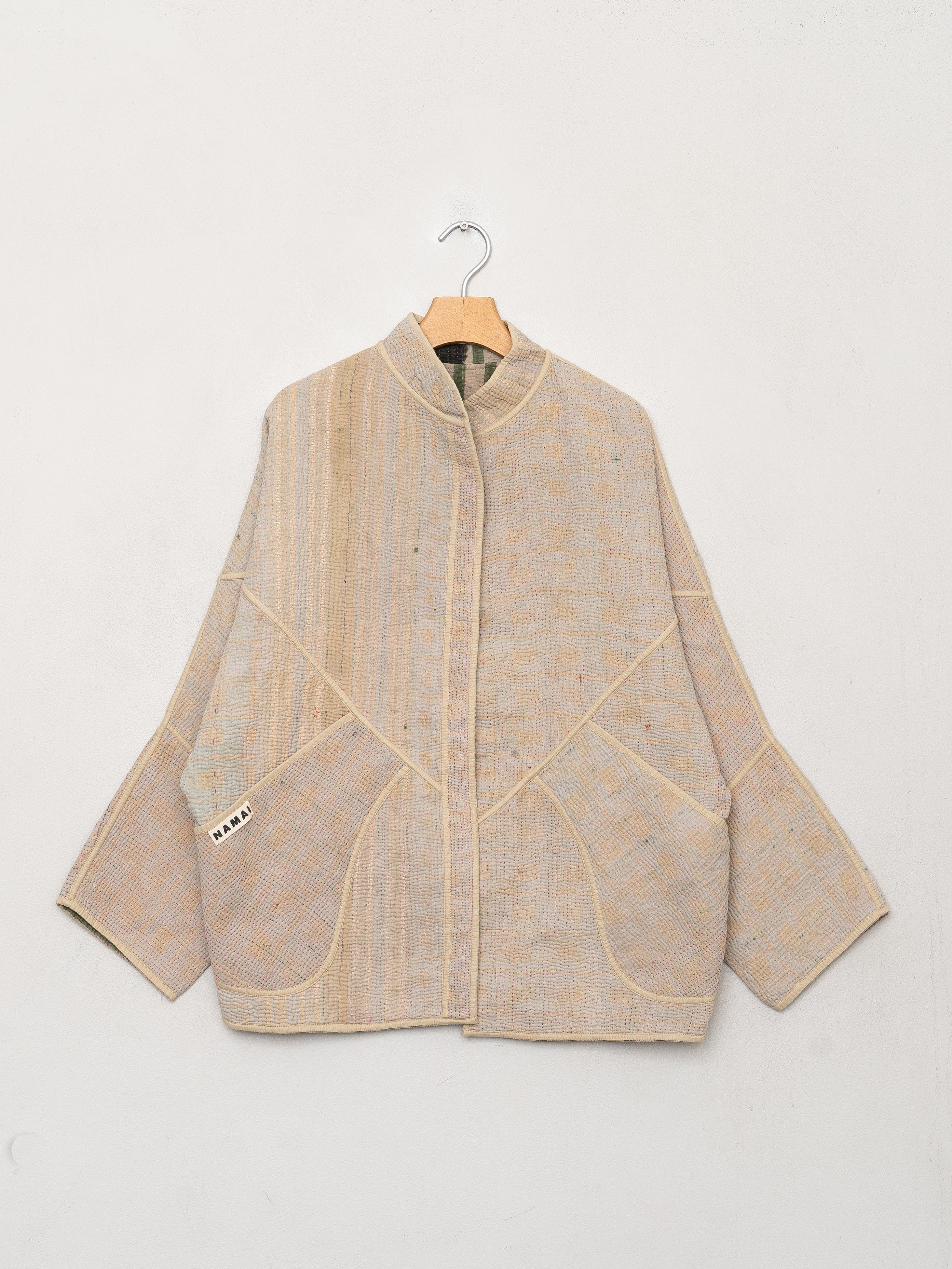 The Ishani Quilted Patchwork Kantha Jacket