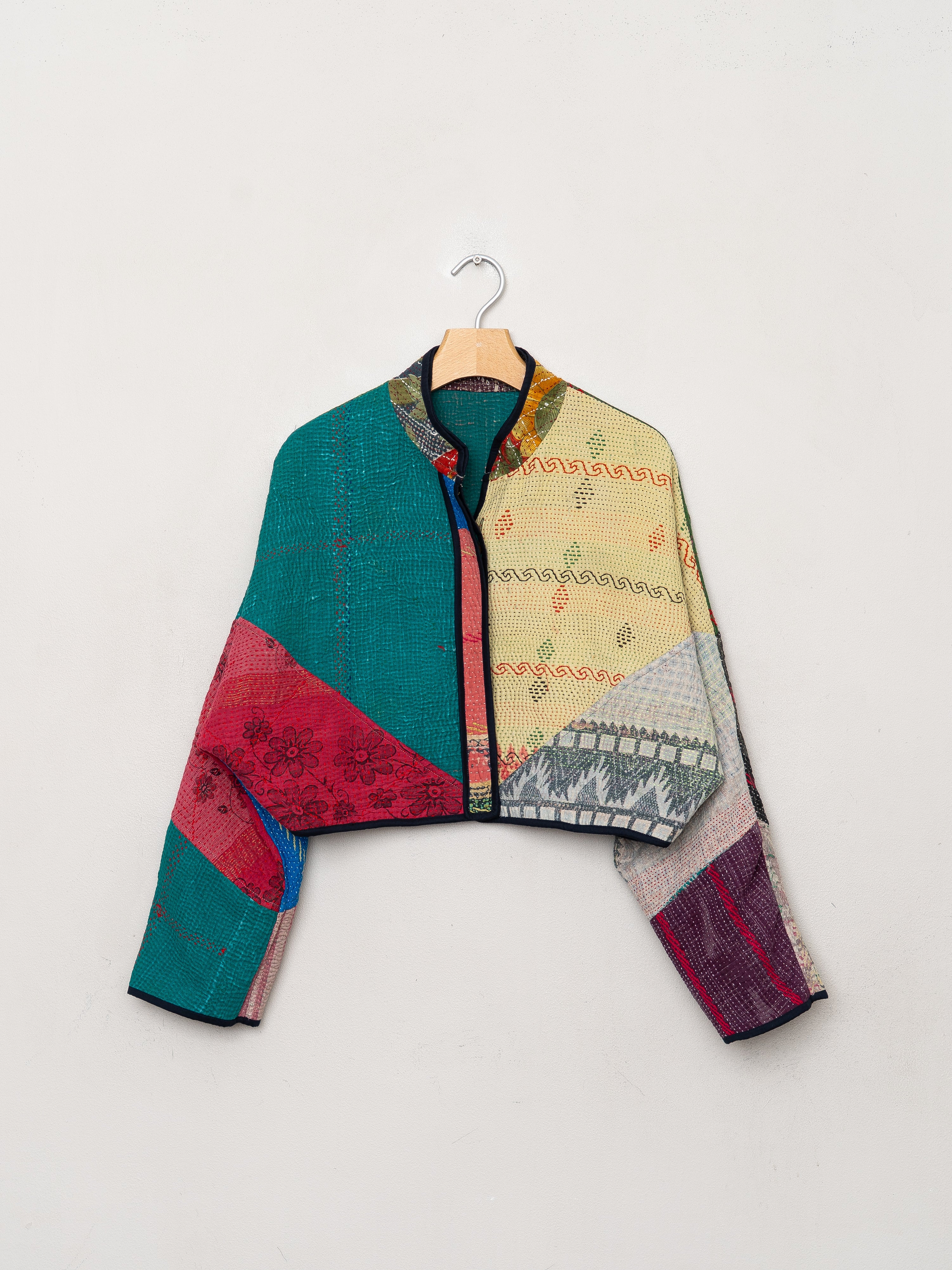 The Kaira Cropped Quilted Patchwork Kantha Jacket Wholesale