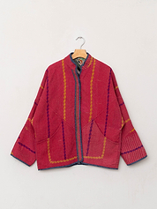 The Ladhiya Quilted Patchwork Kantha Jacket