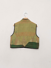 The Kaira Quilted Patchwork Kantha Vest