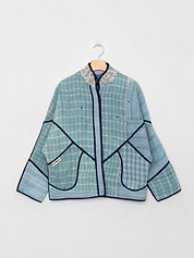 The Ladhiya Petite Quilted Patchwork Kantha Jacket