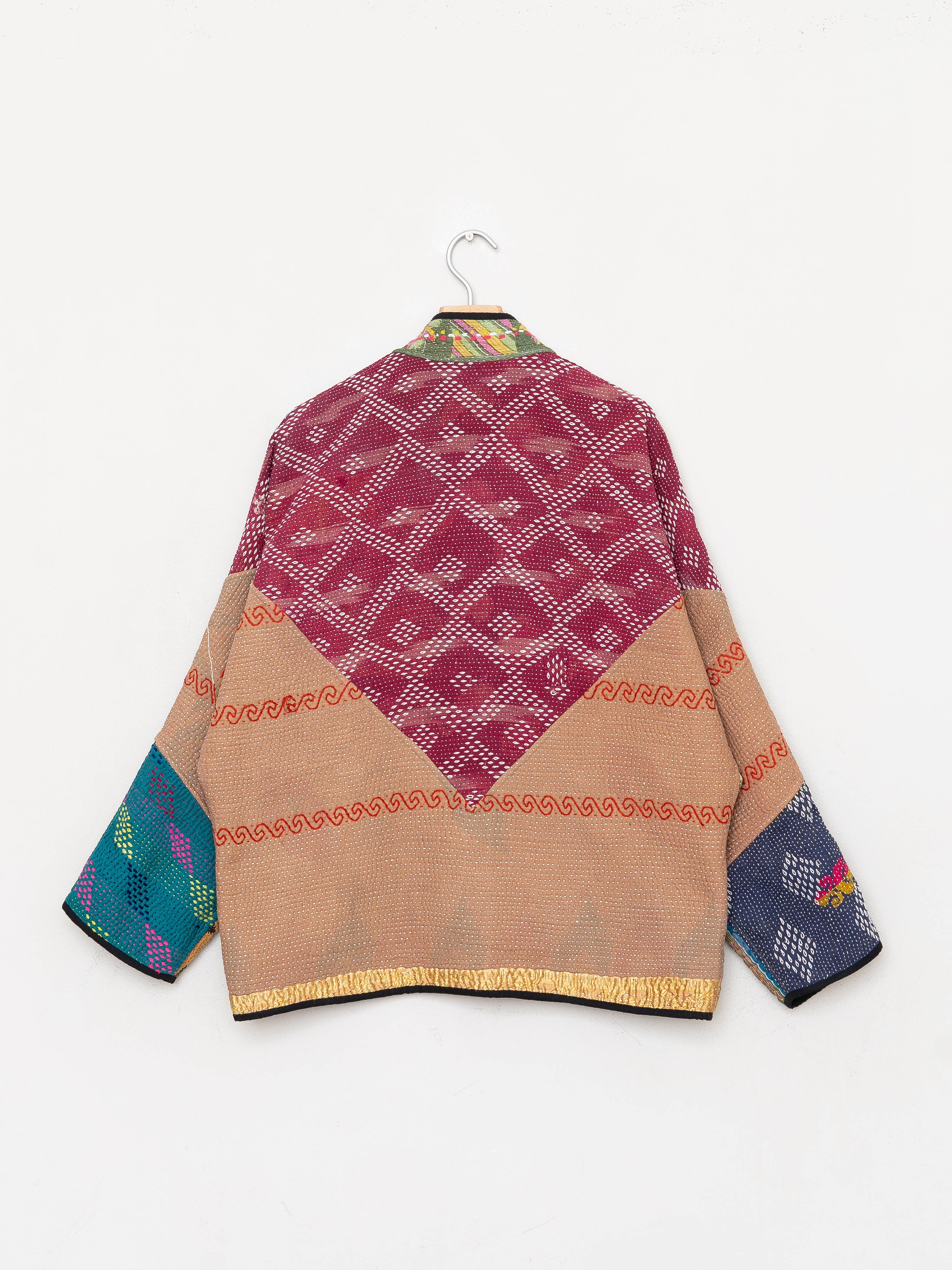 The Ladhiya Quilted Patchwork Kantha Jacket