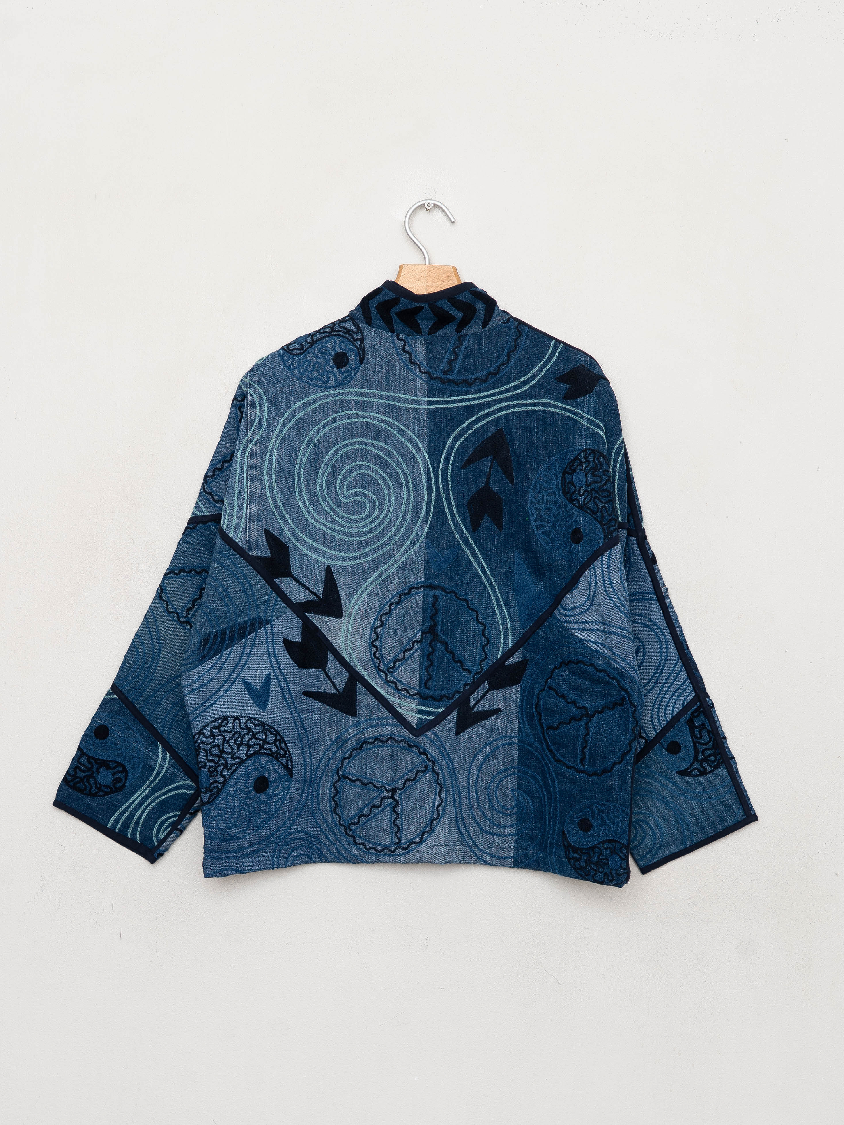 The Ladhiya Denim Suzani Jacket - Small