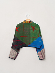 The Kaira Cropped Quilted Patchwork Kantha Jacket Wholesale