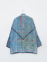 The Narmada Quilted Indigo Kantha Jacket