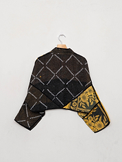 The Kaira Cropped Quilted Patchwork Kantha Jacket