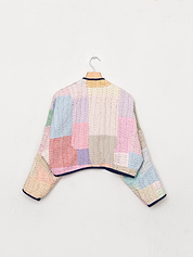The Kaira Cropped Patchwork Ralli Quilt Jacket